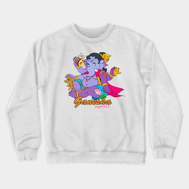 ganesha Crewneck Sweatshirt by Pradeeshk